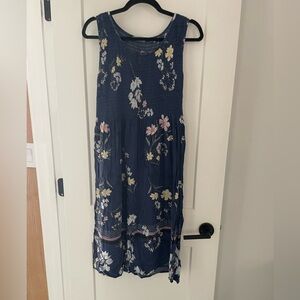 Floral Navy Blue midi Dress
